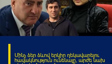 Մինչ ձեր ձևով երկիր ղեկավարելու հավակնություն ունենալը, արժե նախ սեփական որդուն դաստիարակել. Վարդանյան