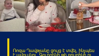 Ռոզա Դավթյանը ցույց է տվել, ինչպես է ամուսնու՝ Գուրգենի  թե  քույրիկի ու նրա բալիկի հետ սու…