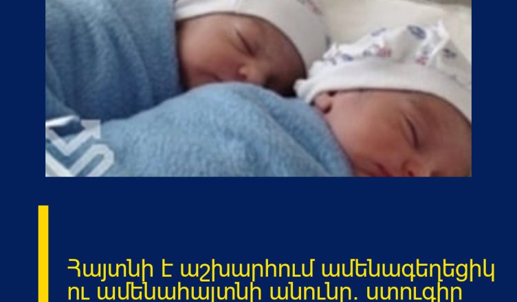 Հայտնի է աշխարհում ամենագեղեցիկ ու ամենահայտնի անունը․ ստուգիր քոնը