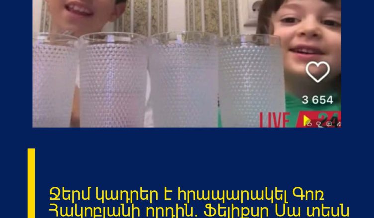 Ջերմ կադրեր է հրապարակել Գոռ Հակոբյանի որդին` Ֆելիքսը Սա տեսն է պետք. 
