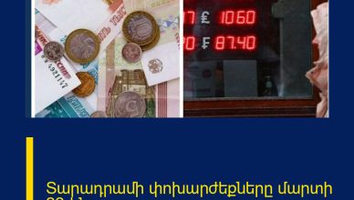 Տարադրամի փոխարժեքները մարտի 22-ին